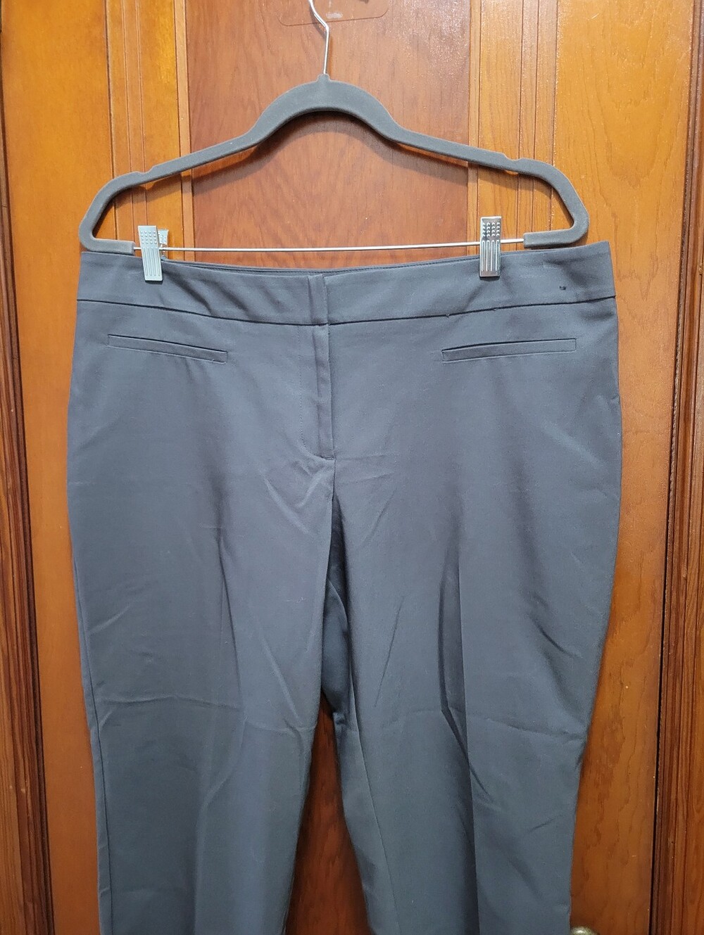 Apt. 9 Gray Cropped/Capri Straight-Leg Dress Trousers